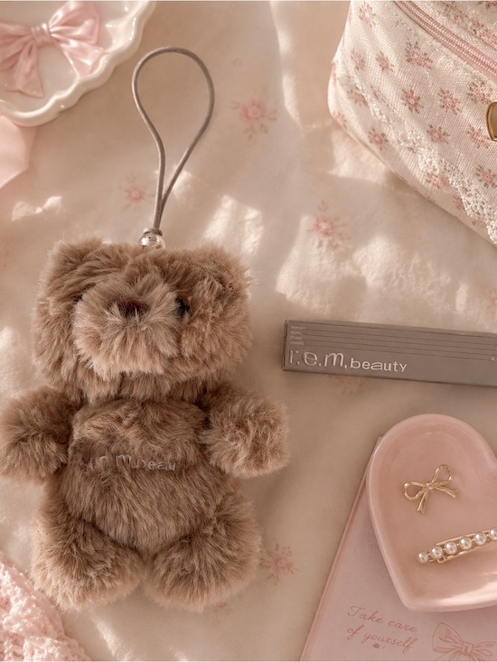 R.E.M. Beauty Accessories - NIB r.e.m. beauty Essential Drip Lip Balm Cosmo + Plush Teddy Bear Keychain